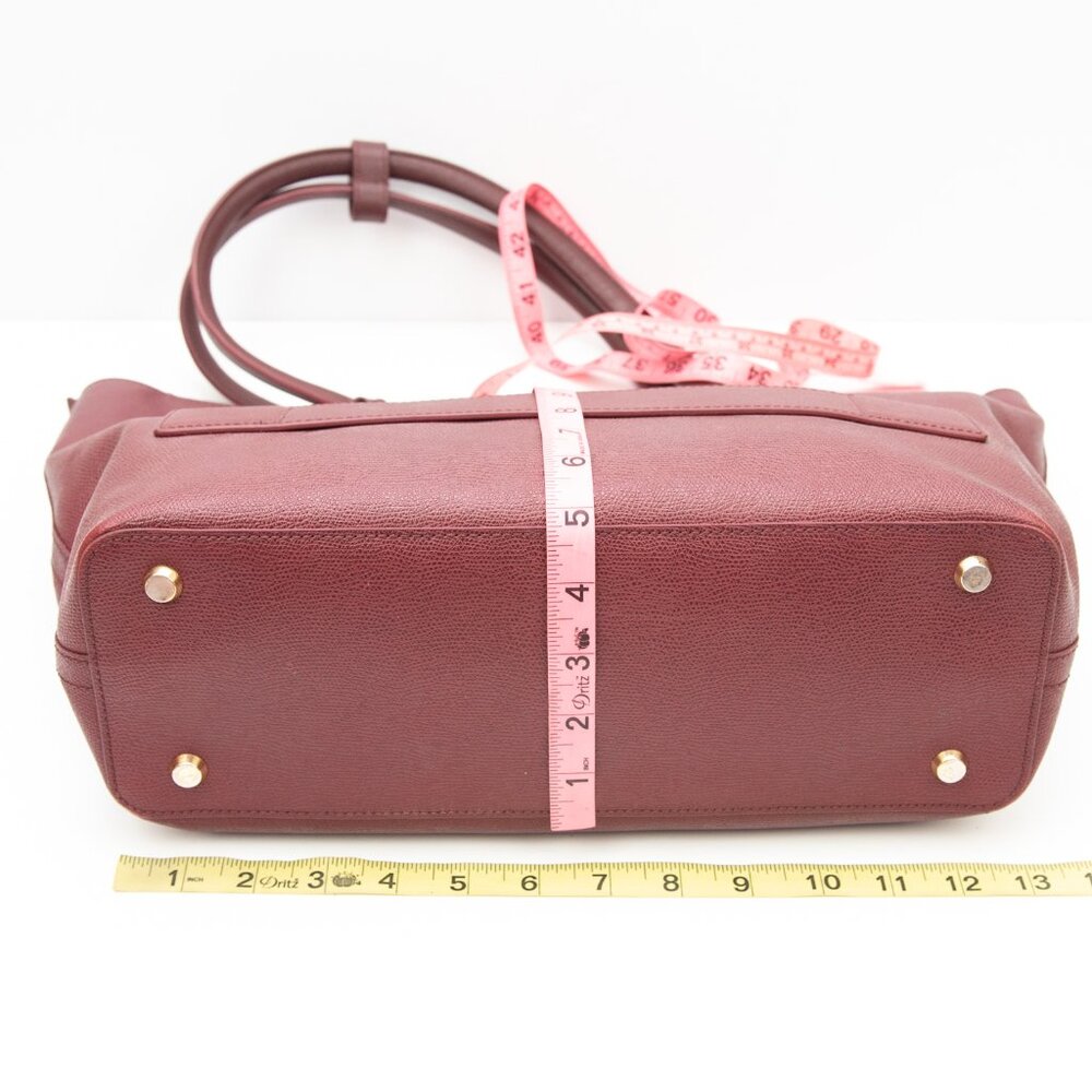 Tumi Sinclair Travel Tote With Continental Wallet Canvas Coated Work Burgundy - Picture 4 of 15
